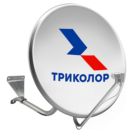 антенна спутниковая офсетная аум ctb-0.6дф-1.1 0.55 605 logo st с лого триколор с кронштейном